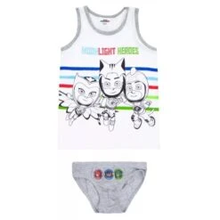 2-tlg. Set: Unterwäsche - Unterhemd & Slip PJ Masks In Grau