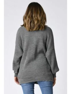 Cardigan "Seoul" In Grau -Modebekleidungs Geschäft plus size company cardigan seoul in grau 2