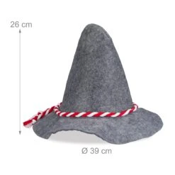 2x Seppelhut In Grau -Modebekleidungs Geschäft relaxdays 2x seppelhut in grau 3