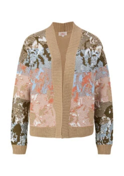 S.Oliver Strickjacke Mit Allovermuster Beige