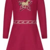 Dress Girls Dress Horse EMB Stones In Very Berry 2 Dress Girls Dress Horse EMB Stones In Very Berry -Modebekleidungs Geschäft salt and pepper dress girls dress horse emb stones in very berry