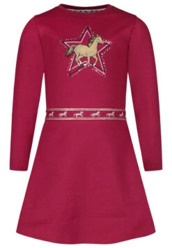 Dress Girls Dress Horse EMB Stones In Very Berry