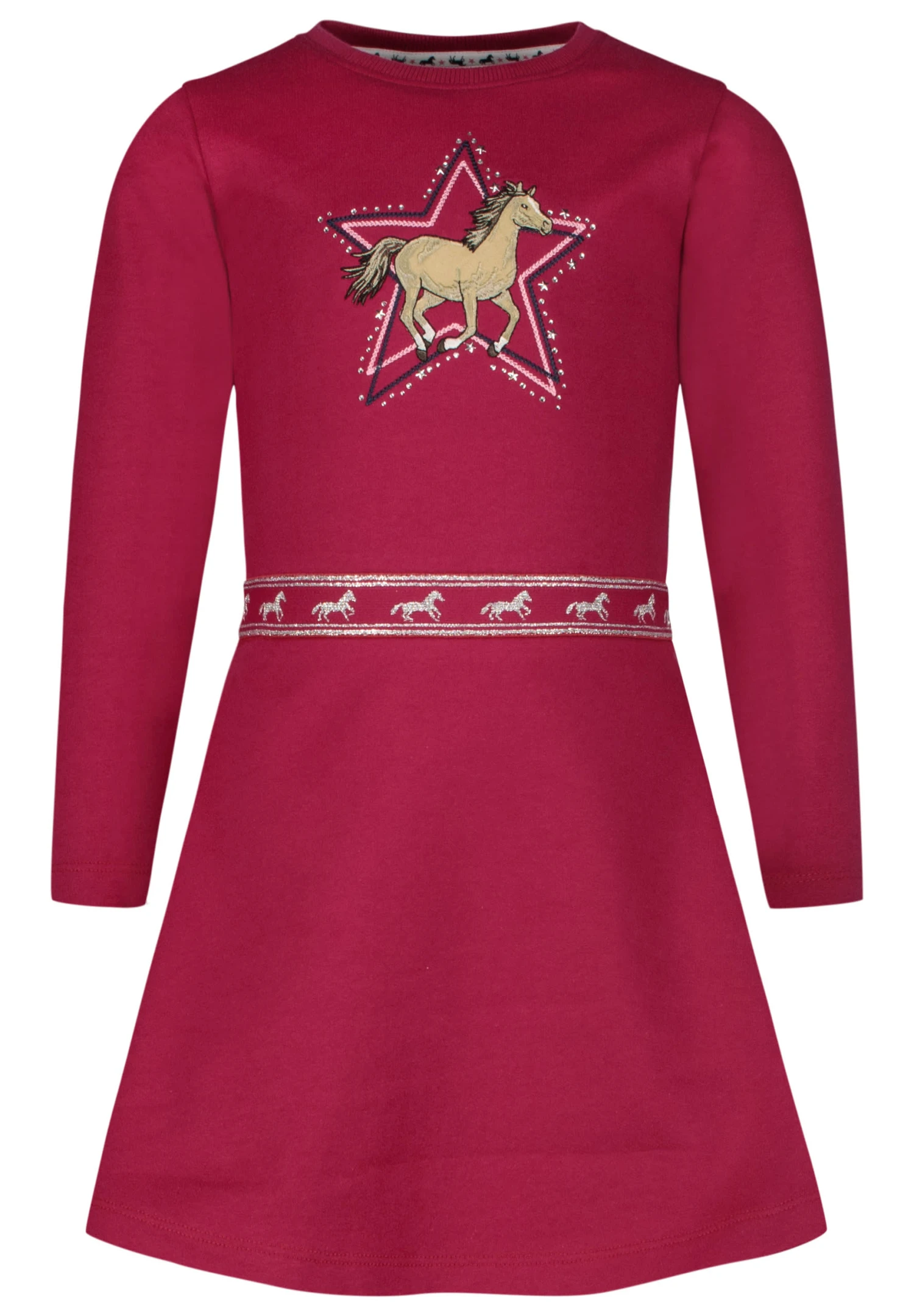 Dress Girls Dress Horse EMB Stones in very berry Dress Girls Dress Horse EMB Stones In Very Berry -Modebekleidungs Geschäft salt and pepper dress girls dress horse emb stones in very berry