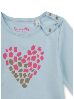 Longsleeve "Lovely Leo" In Hellblau -Modebekleidungs Geschäft sanetta kidswear longsleeve lovely leo in hellblau 2