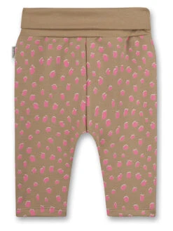 Sweathose "Lovely Leo" In Beige/ Rosa -Modebekleidungs Geschäft sanetta kidswear sweathose lovely leo in beige rosa 1