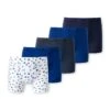 Schiesser 5er-Set: Boxershorts In Dunkelblau/ Blau/ Weiß -Modebekleidungs Geschäft schiesser 5er set boxershorts in dunkelblau blau weiss