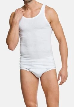 Schiesser Unterhemd / Tanktop Cotton Essentials Doppelripp In Weiß 3 Schiesser Unterhemd / Tanktop Cotton Essentials Doppelripp In Weiß -Modebekleidungs Geschäft schiesser unterhemd tanktop cotton essentials doppelripp in weiss 1