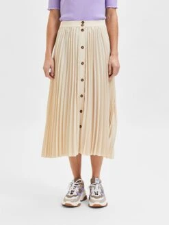 Selected Femme Plisseerock "Yosia" In Beige
