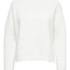 Selected Femme Pullover "Laurina" In Weiß -Modebekleidungs Geschäft selected femme pullover laurina in weiss