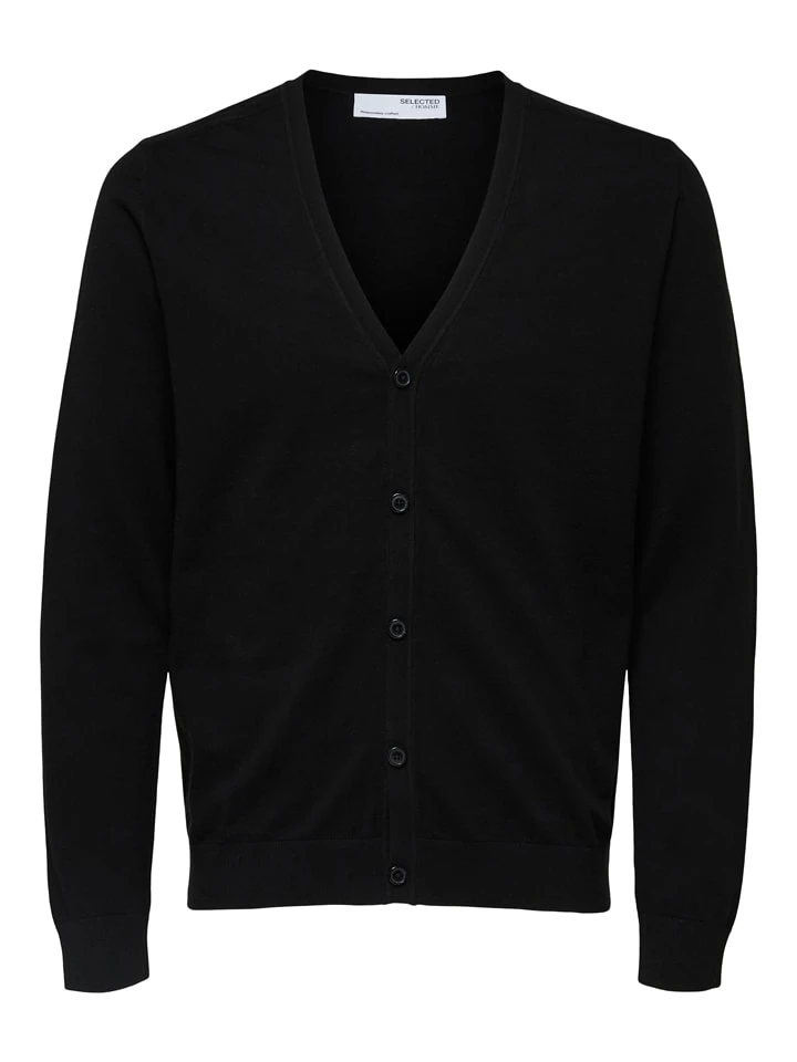 Cardigan "Berg" in Schwarz Selected Homme Cardigan "Berg" In Schwarz -Modebekleidungs Geschäft selected homme cardigan berg in schwarz