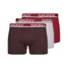 Skiny 3er-Set: Boxershorts In Bordeaux/ Grau -Modebekleidungs Geschäft skiny 3er set boxershorts in bordeaux grau