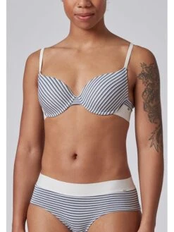 Skiny Schalen-BH In Blau/ Weiß -Modebekleidungs Geschäft skiny schalen bh in blau weiss 2