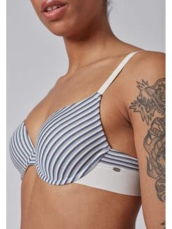 Skiny Schalen-BH In Blau/ Weiß -Modebekleidungs Geschäft skiny schalen bh in blau weiss 4