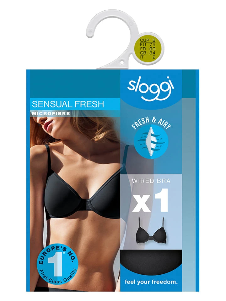 Bügel-BH in Schwarz Sloggi Bügel-BH In Schwarz -Modebekleidungs Geschäft sloggi bugel bh in schwarz