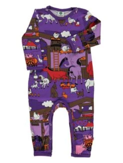 Overall "Farm" In Lila