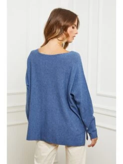 Pullover "Epural" In Blau -Modebekleidungs Geschäft so cachemire pullover epural in blau 2