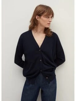 Stefanel Cardigan In Dunkelblau