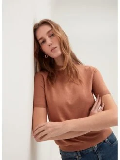 Stefanel Shirt In Hellbraun