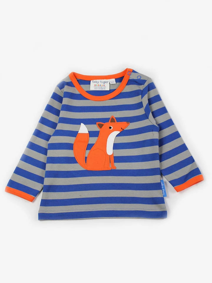 Longsleeve in Grau/ Blau Longsleeve In Grau/ Blau -Modebekleidungs Geschäft toby tiger longsleeve in grau blau