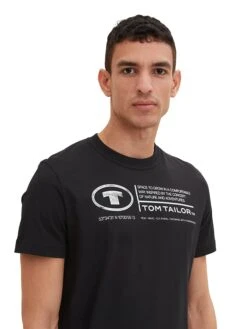 Tom Tailor Shirt In Schwarz -Modebekleidungs Geschäft tom tailor shirt in schwarz 5