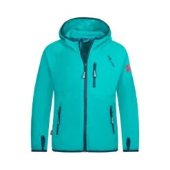 TROLLKIDS Fleece Jacke "Sandefjord" In Blaugrün/Mystikblau