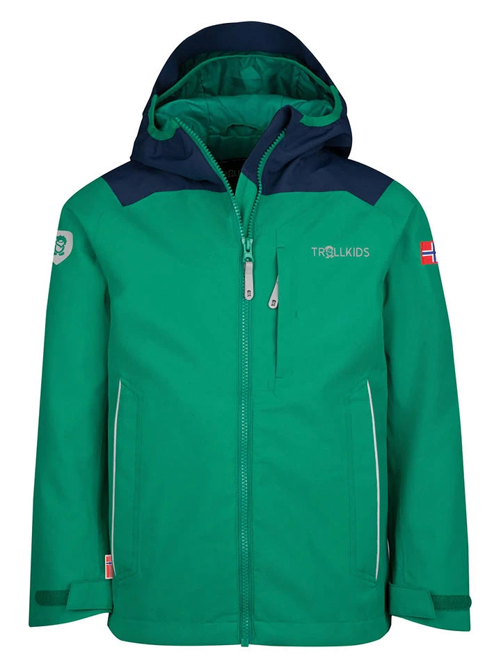 Regenjacke "Bergen" in Grün TROLLKIDS Regenjacke "Bergen" In Grün -Modebekleidungs Geschäft trollkids regenjacke bergen in grun