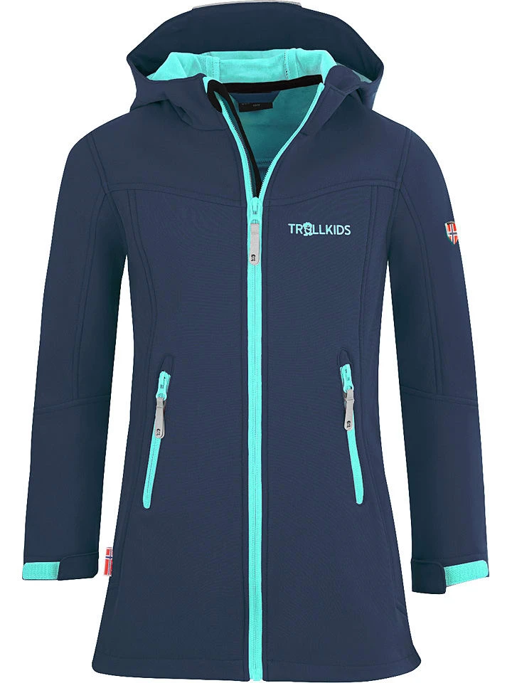 Softshellmantel "Lillesand" in Dunkelblau TROLLKIDS Softshellmantel "Lillesand" In Dunkelblau -Modebekleidungs Geschäft trollkids softshellmantel lillesand in dunkelblau