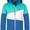 TROLLKIDS Sweatjacke "Alesund" In Türkis/ Weiß/ Blau
