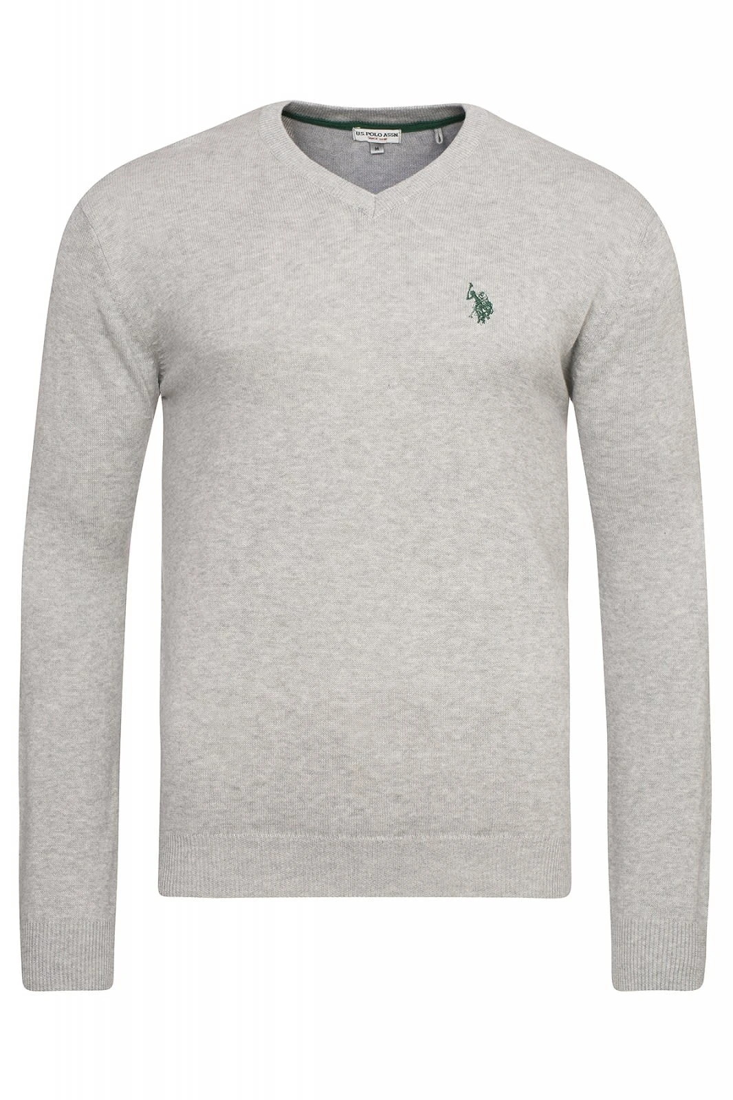 U.S. Polo Assn. V-Neck Pullover in GRAU-MELANGE U.S. Polo Assn. V-Neck Pullover In GRAU-MELANGE -Modebekleidungs Geschäft u s polo assn u s polo assn v neck pullover in grau melange