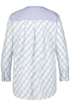 Ulla Popken Bluse Streifen Oversized Stehkragen In Rosa -Modebekleidungs Geschäft ulla popken bluse streifen oversized stehkragen in rosa 2