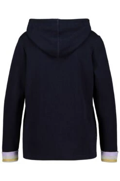 Ulla Popken Doubleface-Sweatshirt Kapuze Hoodie In Schwarz -Modebekleidungs Geschäft ulla popken doubleface sweatshirt kapuze hoodie in schwarz 2