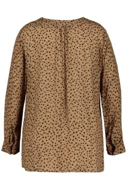 Ulla Popken Tunika Tupfen-Design V-Ausschnitt In Braun 4 Ulla Popken Tunika Tupfen-Design V-Ausschnitt In Braun -Modebekleidungs Geschäft ulla popken tunika tupfen design v ausschnitt in braun 2