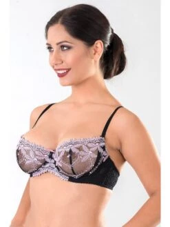 Bügel-BH In Schwarz/ Rosa