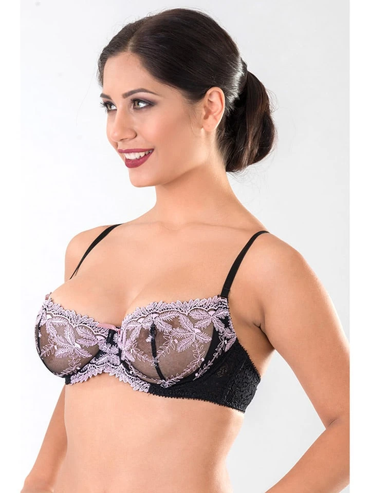 Bügel-BH in Schwarz/ Rosa Bügel-BH In Schwarz/ Rosa -Modebekleidungs Geschäft valea bugel bh in schwarz rosa