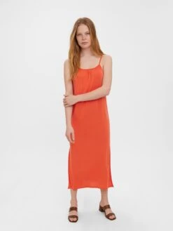 Vero Moda Kleid "Taylorbia" In Orange -Modebekleidungs Geschäft vero moda kleid taylorbia in orange 2
