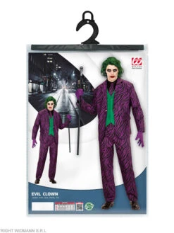WIDMANN 3tlg. Kostüm "EVIL CLOWN" In Lila/ Schwarz -Modebekleidungs Geschäft widmann 3tlg kostum evil clown in lila schwarz 2