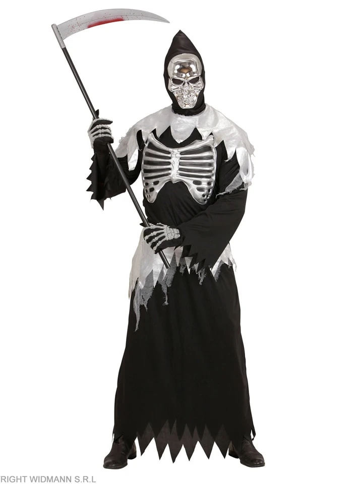 3tlg. Kostüm "GRIM REAPER" in Schwarz/ Weiß WIDMANN 3tlg. Kostüm "GRIM REAPER" In Schwarz/ Weiß -Modebekleidungs Geschäft widmann 3tlg kostum grim reaper in schwarz weiss