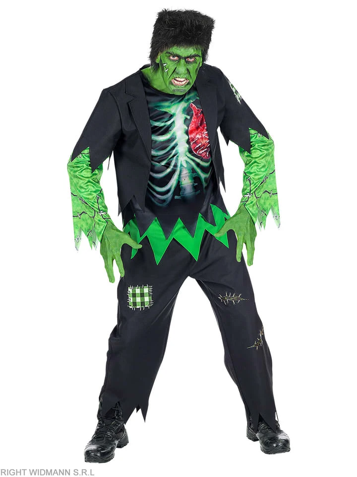 3tlg. Kostüm "LABORMONSTER" in Schwarz/ Grün WIDMANN 3tlg. Kostüm "LABORMONSTER" In Schwarz/ Grün -Modebekleidungs Geschäft widmann 3tlg kostum labormonster in schwarz grun