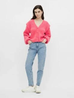 Y.A.S Cardigan "Carmen" In Pink -Modebekleidungs Geschäft y a s cardigan carmen in pink 4